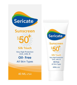 ضد آفتاب بی رنگ سری کیت مدل Silk Touch با SPF50 مناسب انواع پوست حجم 40 میلی لیتر