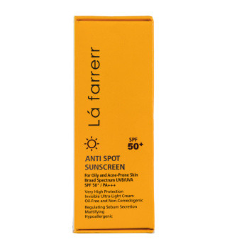 کرم ضد آفتاب بی رنگ لافارر مناسب پوست چرب و آکنه دار با SPF50 حجم 40 میلی لیتر