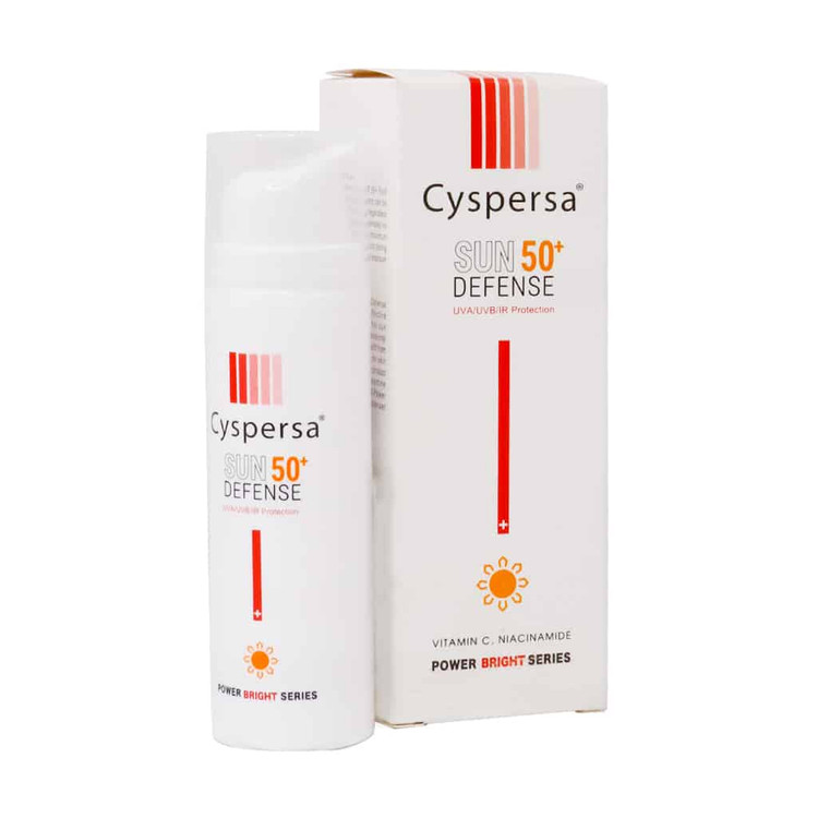 ضد آفتاب سیسپرسا SPF50 مدل روشن کننده 50 میل