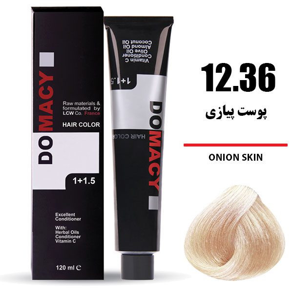 رنگ مو دوماسی DOMACY پوست پیازی سری هایلایتها شماره 12.36