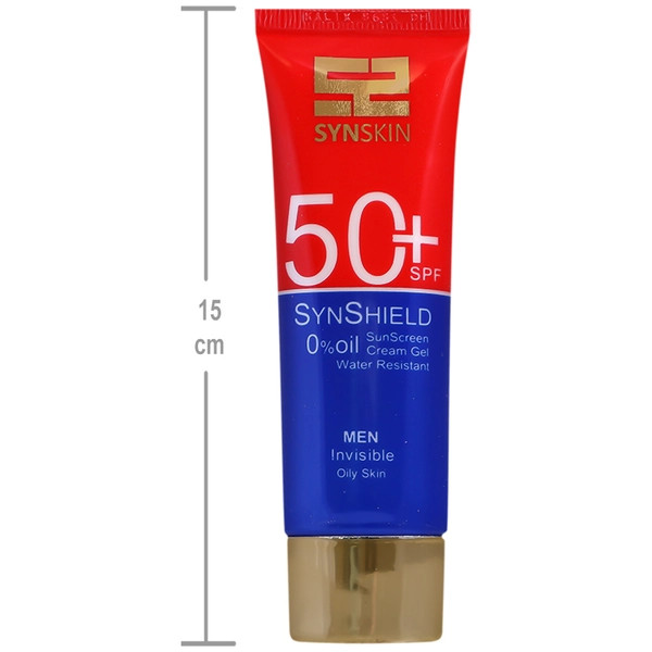 کرم ژل ضد آفتاب ساین اسکین مدل Synshield با SPF50 مناسب پوست چرب آقایان 50 میل