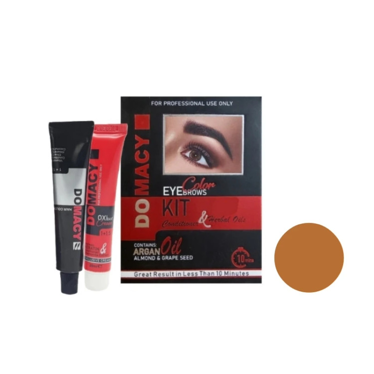 کیت رنگ ابرو دوماسی شماره 7 رنگ شیر عسلی حجم 15 میلی لیتر
