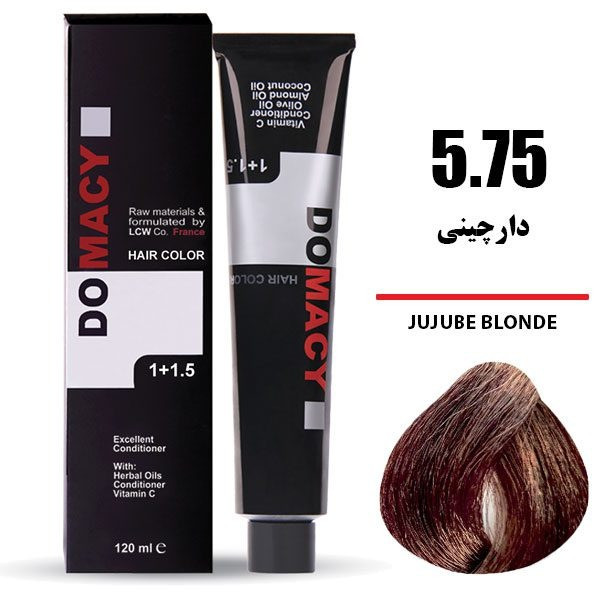 رنگ مو دوماسی DOMACY دارچینی سری دارچینی شماره 5.75 حجم 120 میل