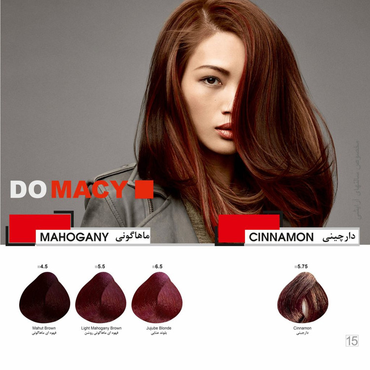 رنگ مو دوماسی DOMACY دارچینی سری دارچینی شماره 5.75 حجم 120 میل