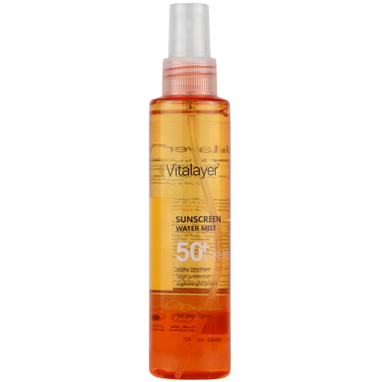 اسپری ضد آفتاب دو فاز ویتالیر با SPF50 دارای ویتامین سی حجم 150 میلی لیتر