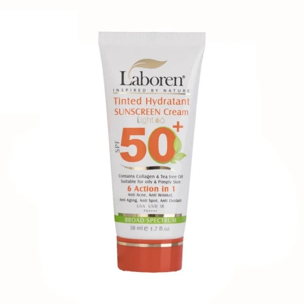کرم ضدآفتاب لابورن رنگ لایت با SPF50 مناسب پوست چرب و جوش دار حجم 50 میلی لیتر