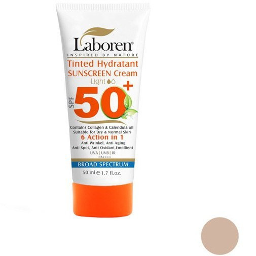 کرم ضد آفتاب لابورن رنگ لایت با SPF50 مناسب پوست خشک و نرمال حجم 50 میلی لیتر