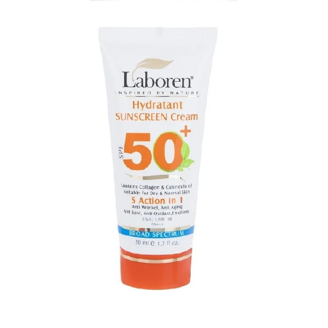 کرم ضدآفتاب لابورن بی رنگ با SPF50 مناسب پوست خشک و نرمال حجم 50 میلی لیتر