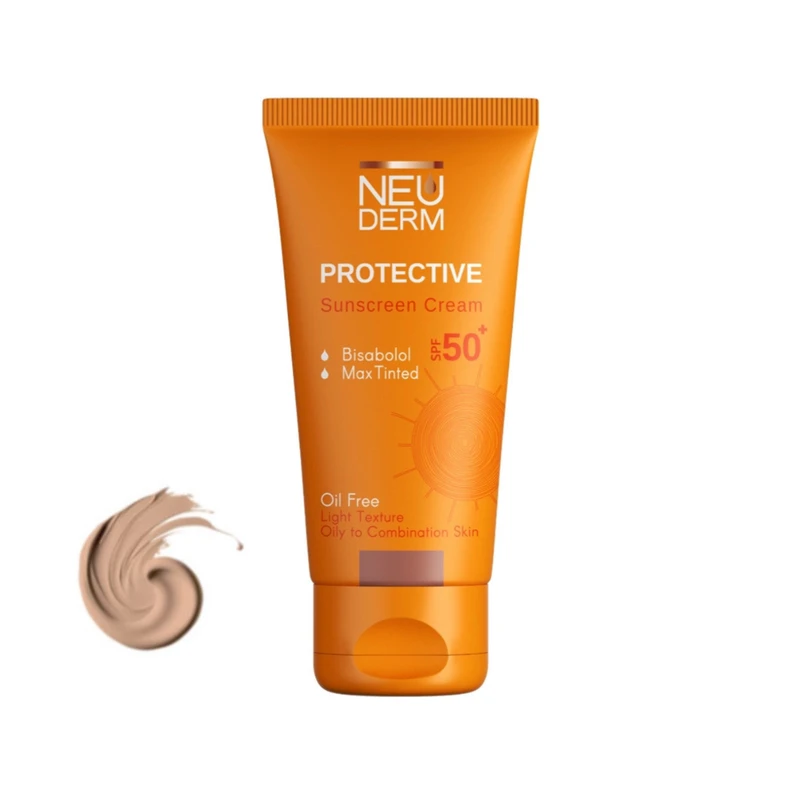 ‫کرم ضد آفتاب مکس پروتکت نئودرم رنگی مدل پوست چرب و مختلط SPF50 حجم 50 میل