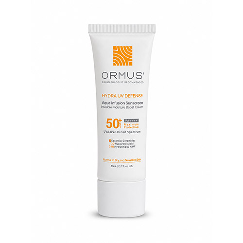 کرم ضد آفتاب آبرسان اورموس SPF 50 پوست نرمال تا خشک و حساس حجم 50 میلی لیتر